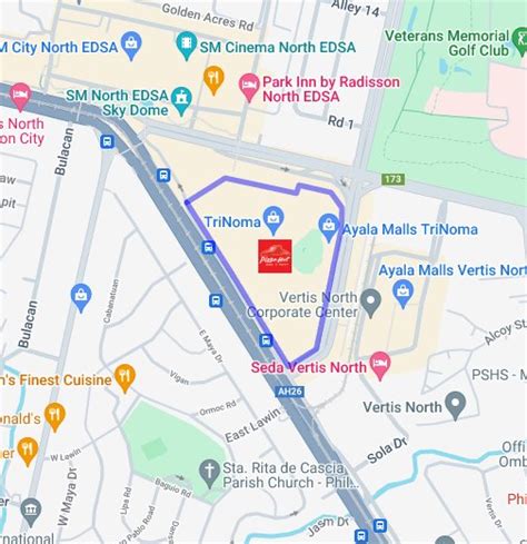 trinoma mall map.